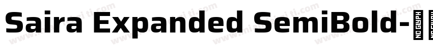 Saira Expanded SemiBold字体转换